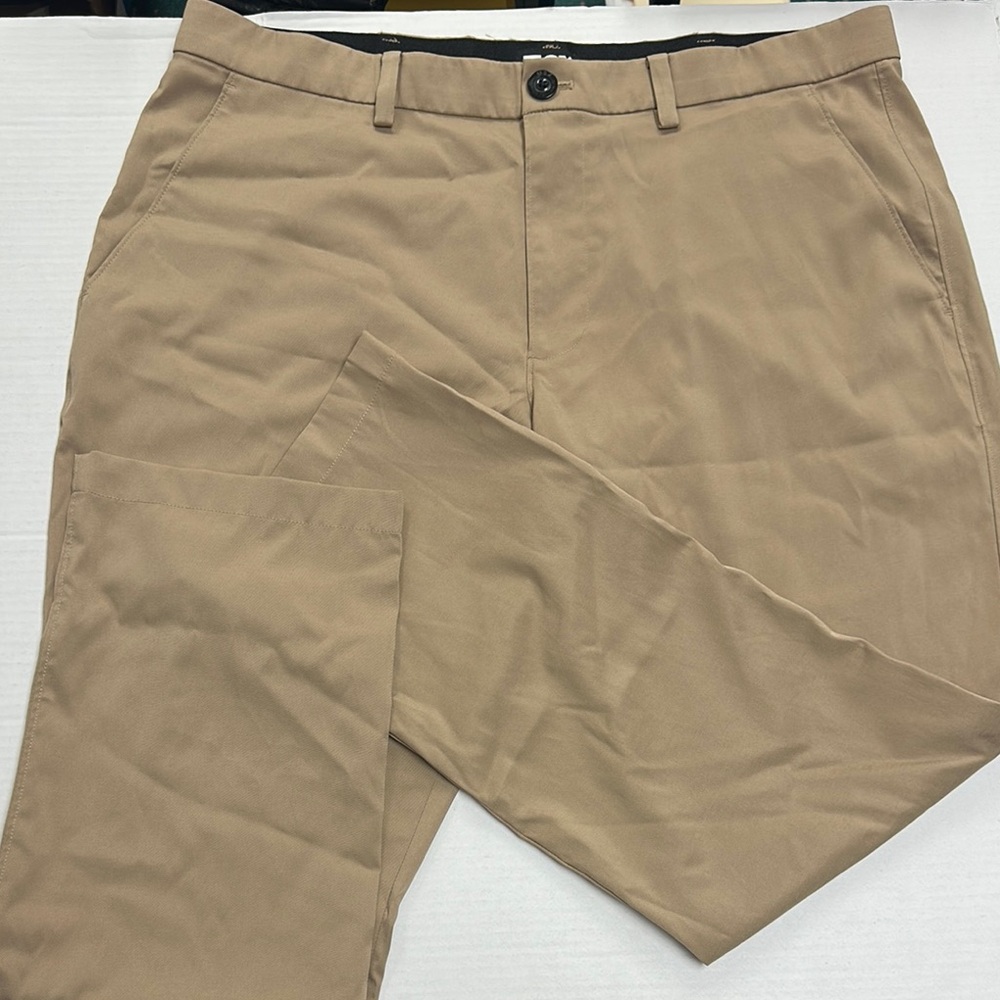 Tan Pants with Classic Straight Leg